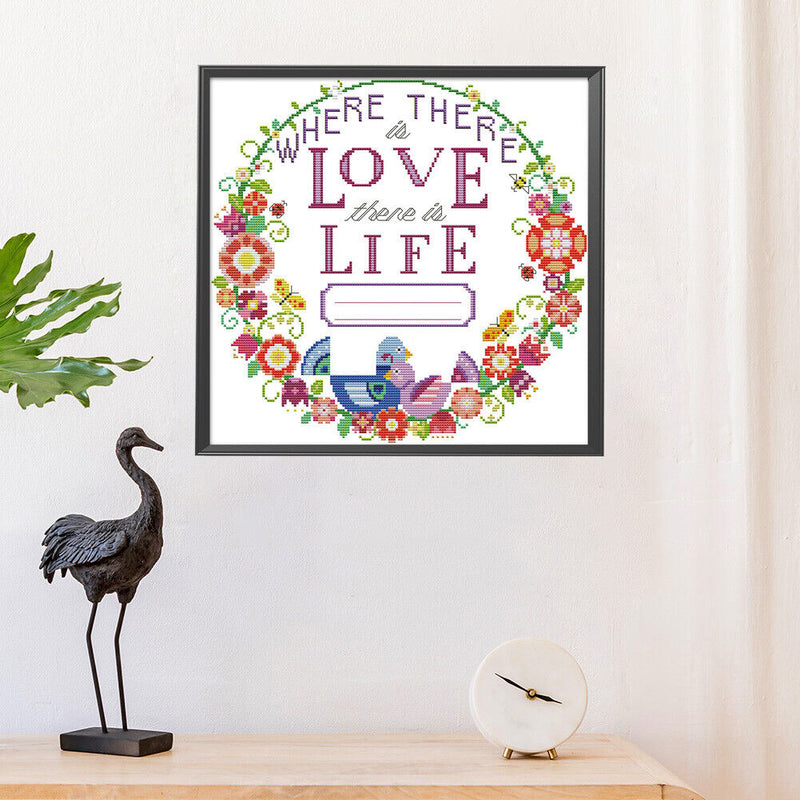 Partial Embroidery Love Life Needlework Stamped 14CT DIY Cross Stitch Kits Decor