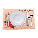 Dining table mat safflower cutlery fork set mat linen cup table protective decor