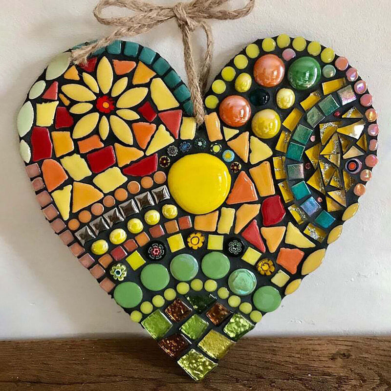 Heart-Shaped Art Crafts Pendant for Front Door Window Lovely Hanging Statue