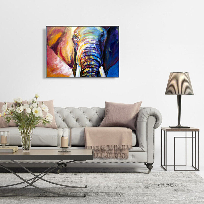 Elephant Oil Painting By Numbers DIY Canvas Picture Hand Painted Home Decoration