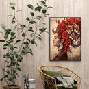 Fox Girl Oil Paint By Numbers Kits DIY Handpainted on Canvas Wall Pictures