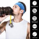 Women Men Elastic Headband Breathable Sweat Absorption Headdress (Gray) Newly