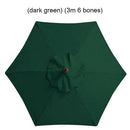 Sunshade Umbrella Cover Outdoor Garden UV Cloth (Dark Green 3 meter 6 Bone)