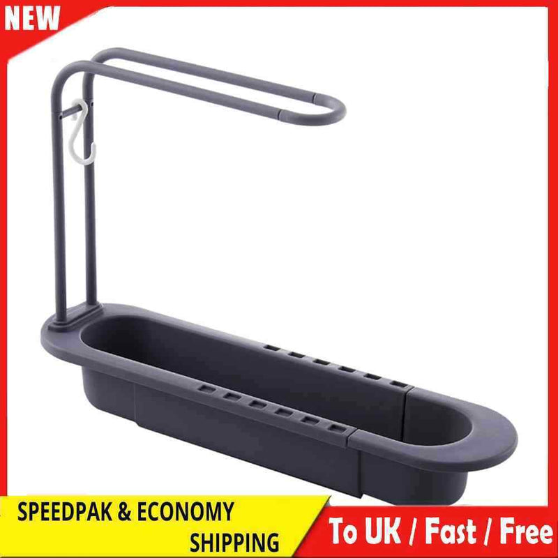 Sponge Drying Basket Telescopic Towel Bar Sink Shelf Adjustable Faucet Holder