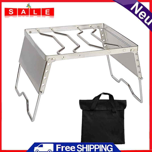 Outdoor Portable Folding BBQ Grill Steel Picnic Camping Pot Stand Stove Racks