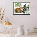 11CT Partial Embroidery Counted DIY Lucky Rabbit Cross Stitch Canvas Kit Newly
