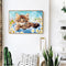 DIY Abstract Acrylic Picture Gift Cat in Basketball Digital Oil Hand Painting Kit