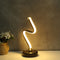 LED Spiral Shape Light Acrylic Table Lamp Bedroom Modern Decor (Warm UK) Newly
