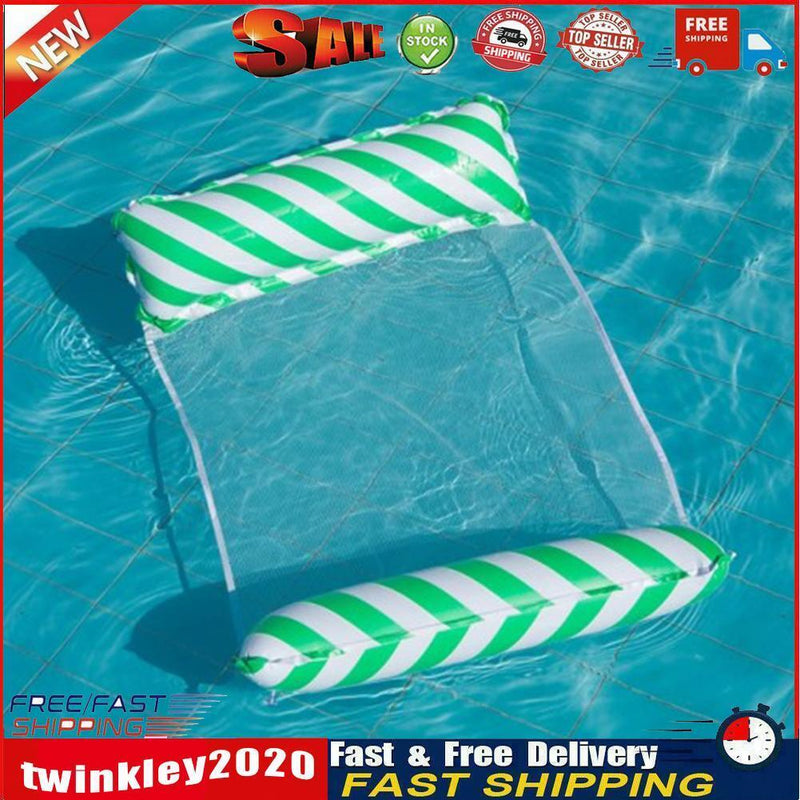 Floating Bed Inflatable Mattress Swimming Pool Beach Water Lounges (Green) Newly