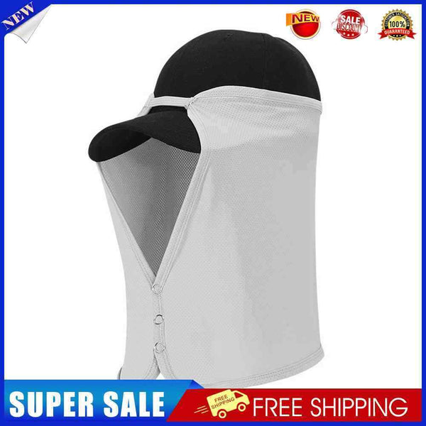 Sunshade Cap Quick-Drying Outdoor Neck Protection Face Cover (Light Gray)