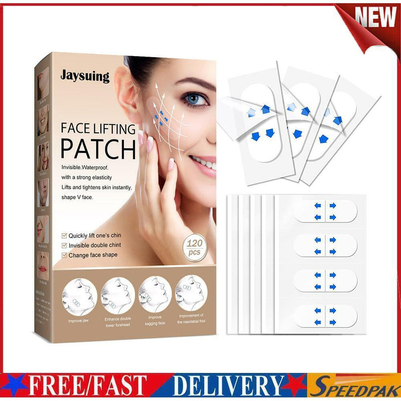 120pcs Invisible Thin Face Stickers V Shape Chin Line Sagging Lift Patch