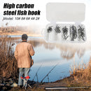 50pcs High Carbon Steel Barbed 3-Claw Fishing Hooks Set Lure Triple Fishhoo