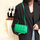Women Chocolate Square PU Leather Flap Shoulder Bags Lady Flap Small Handbags
