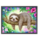 Full Cross Stitch 11CT Sloth Counted Embroidery DIY Crafts Home Decoration