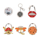 5pcs Zinc Alloy Rhinestone Folding Table Edge Handbag Hook Hanger (S2HH01)