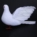 Artificial Decorative Dove Foam Feather White Bird Home Gardens Decor Ornament Hoc