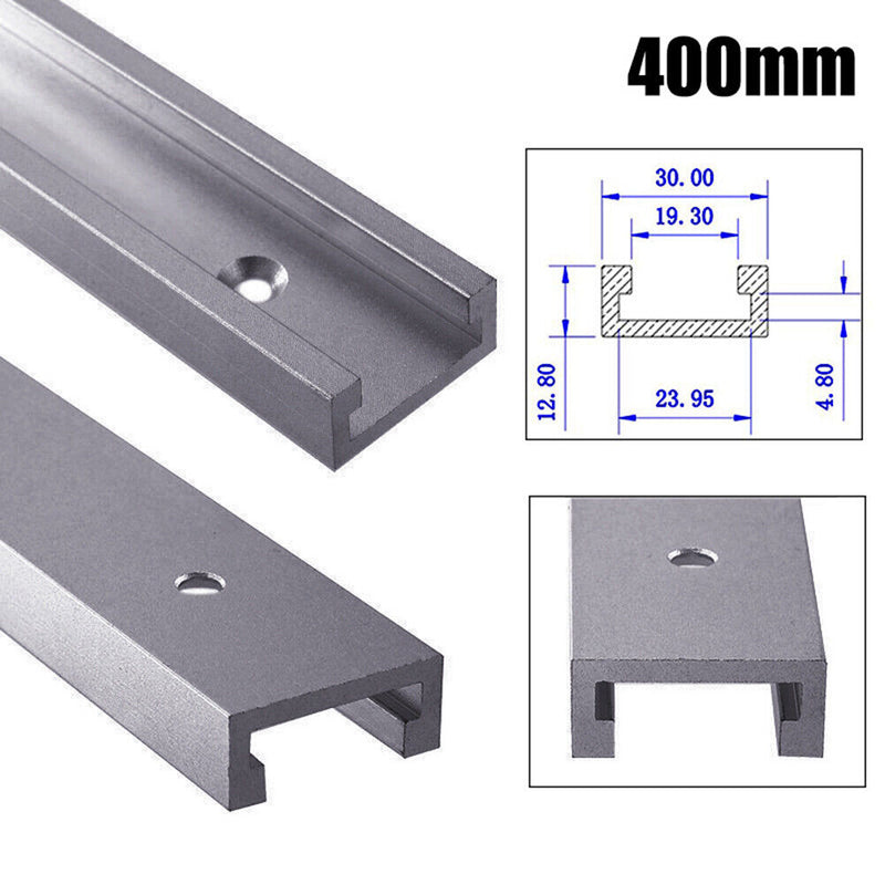 Aluminium DIY Type-30 T-track Slot Miter Track Jig Fixture Saw Chute (0.4m)