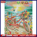 Full Embroidery Beach Bike 2-Strand 14CT Counted Cross Stitch Cotton DIY Kit