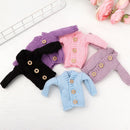 Kids DIY Fur Coat Dressing Clothes Mini Knitted Sweater Tops Casual Dress