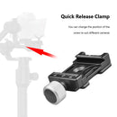 Aluminum Screw Knob Clamp for Arca Swiss Quick Release QR Plate for Tripod Head