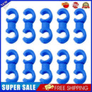 10pcs Bicycle Brake Gear Cable S Style Clips Hose Guide Line Hook (Blue)
