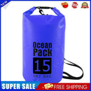 Waterproof Dry Bag Pack Sack Swimming Kayaking Trekking (15L Dark Blue)