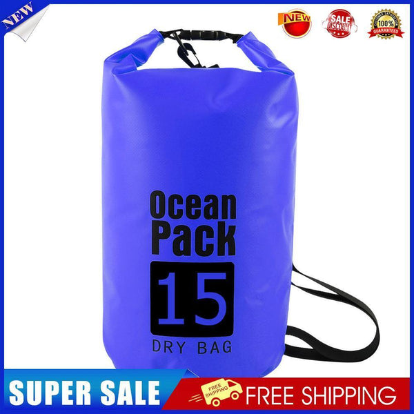 Waterproof Dry Bag Pack Sack Swimming Kayaking Trekking (15L Dark Blue)