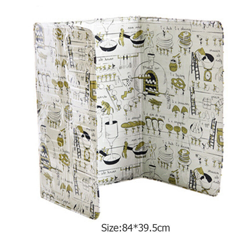 Kitchen Oil Splatter Aluminium Foil Gas Stove Foldable Baffle Plate (A)