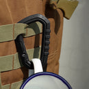 5pcs Outdoor Carabiner Molle Buckle Keychain Hook Backpack D-Ring Safety Buck