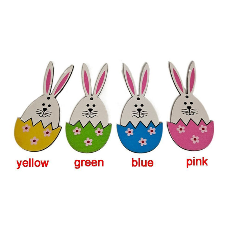 Wooden Hanging Ornaments Easter Rabbit Easter Wood Chips Easter Decorations