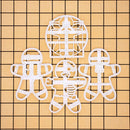 Vitruvian Happy Zombie Biscuit Mold Halloween Christmas Cookie Embosser Mold