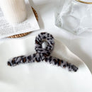 Girls Barrette Leopard Hairpins Faux Fur Hair Claws Plush Hair Clip Hairgrips