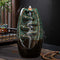 Incense Holder Ceramic Backflow Waterfall Incense Burner with 50 Cones (D) Newly