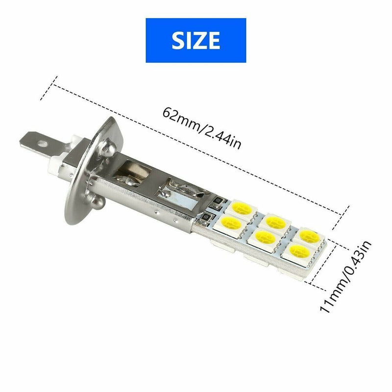 H1 Super Bright 55W LED Car Fog Light DRL Turn Signals Headlight Driving Bulb