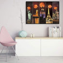 #A World Famous Places Full Cross Stitch 14CT Cotton Thread Printed Embroidery K