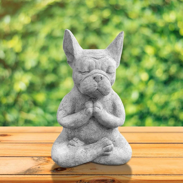 Zen Dog Statue Micro Landscape Stone Sculptures Meditation Dog Sculpture