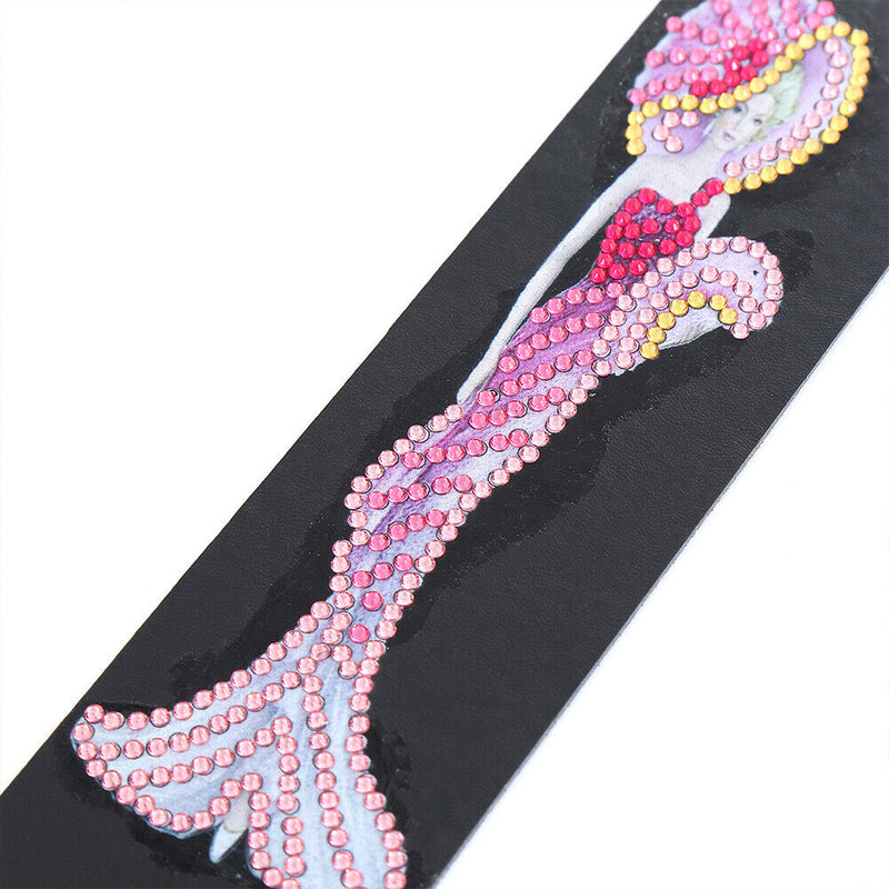 Diamond Painting Leather Beauty Bookmark Special-shaped Drill DIY (AA999) Newly