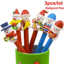 Crutch Style Ballpoint Pen Cartoon Santa Claus Christmas Snowman Black Ink