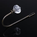 2pcs Curtain Hanger Hook Wall Buckle Handle for Closet Drawer (Bronze)