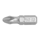 25mm Magnetic Anti Slip Long Reach Electric Screwdriver PH2 S2 Bits (5pcs) Newly