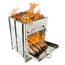 Lixada Folding Steel Wood Burning Stove Outdoor Picni B4H4 L1J1 Q2P3