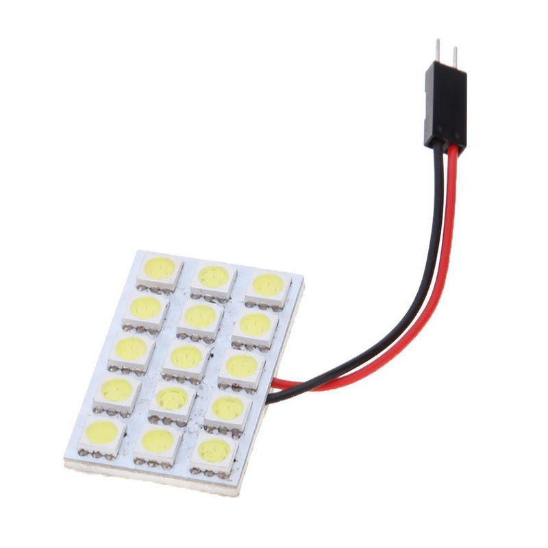 DC 12V 5050 15SMD LED White Light Car Interior T10 Festoon BA9s Lamp Panel