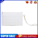 Fashion Rivet Evening Clutch Bag Leather Women Envelope Handbag (White)