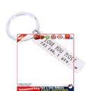 Couple Keychains - I Love You Most The End I Win Cute Friendship Keyring Newly
