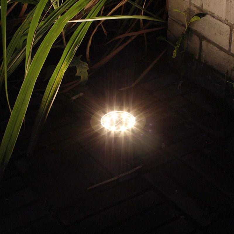 8LED Solar Underground Light Waterproof Garden Buried Lamp (Warm Light) Newly