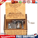Retro Exquisite Wooden Hand Cranked Music Box Home Crafts Ornaments (B)