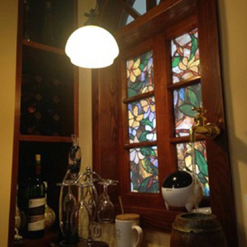 Magnolia Flowers Waterproof Anti-UV Wall Stick Privacy Film Textured Flo