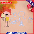 4pcs DIY Cute Girl Metal Cutting Die Scrapbook Emboss Stencils Crafts Decor-2054
