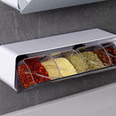 Wall Mounted Seasoning Box Salt Pepper Spice Storage Container (Clear A) Newly