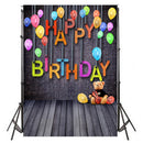 Happy Birthday Background Table Art Cloth Photo Studio Wall Backdrop Family
